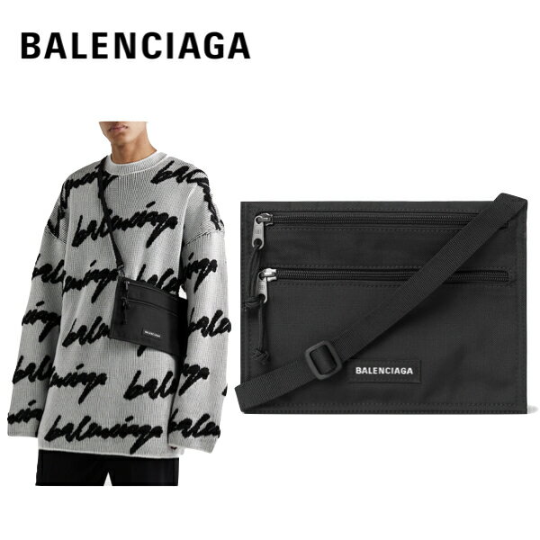 ショルダーバッグ BALENCIAGA Explorer Messenger Bag Mens Black 2020AW バレンシアガ エクスプローラーメッセンジャーバッグ メンズ ブラック 2020-2021年秋冬