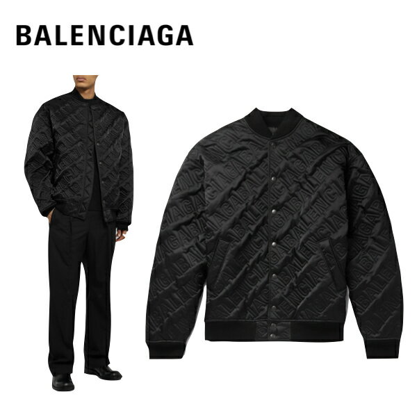 BALENCIAGA Oversized Satin Bomber Jacket Mens Bl