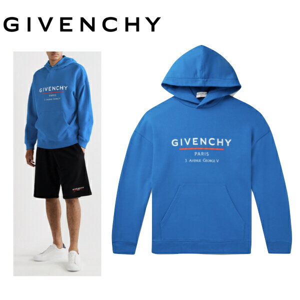 GIVENCHY Logo-Print Loopback Cotton-Jersey Hoodie 2020AW ジバンシー ロゴ プリント ループバック コットン ジャージー フーディー パーカー メンズ 2020年秋冬