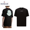 MONCLER T-shirt Mens Black Top 2023SS N[ eB[Vc Y ubN gbvX 2023Nt