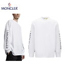 楽天fashionplateMONCLER 4 Moncler x HYKE Logo-Print Cotton-Jersey T-Shirt White 2023SS ロゴ プリント ロング スリーブ T シャツ ホワイト2023年春夏