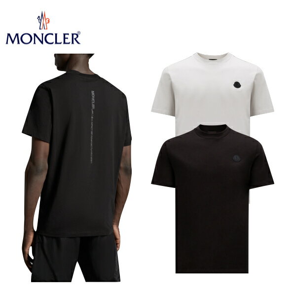 MONCLER Embossed lettering print T-Shirt White Ivory,Black 2023SS エンボス レタリングプリント Tシャツ 2023年春夏