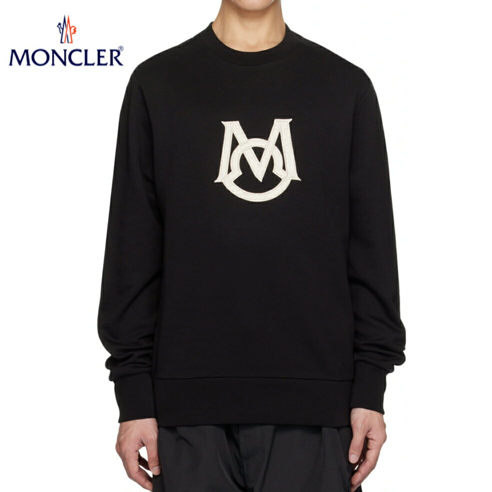 MONCLER Embroidered Sweatshirt Black 2023AW hJ XEFbgVc ubN2023NH~