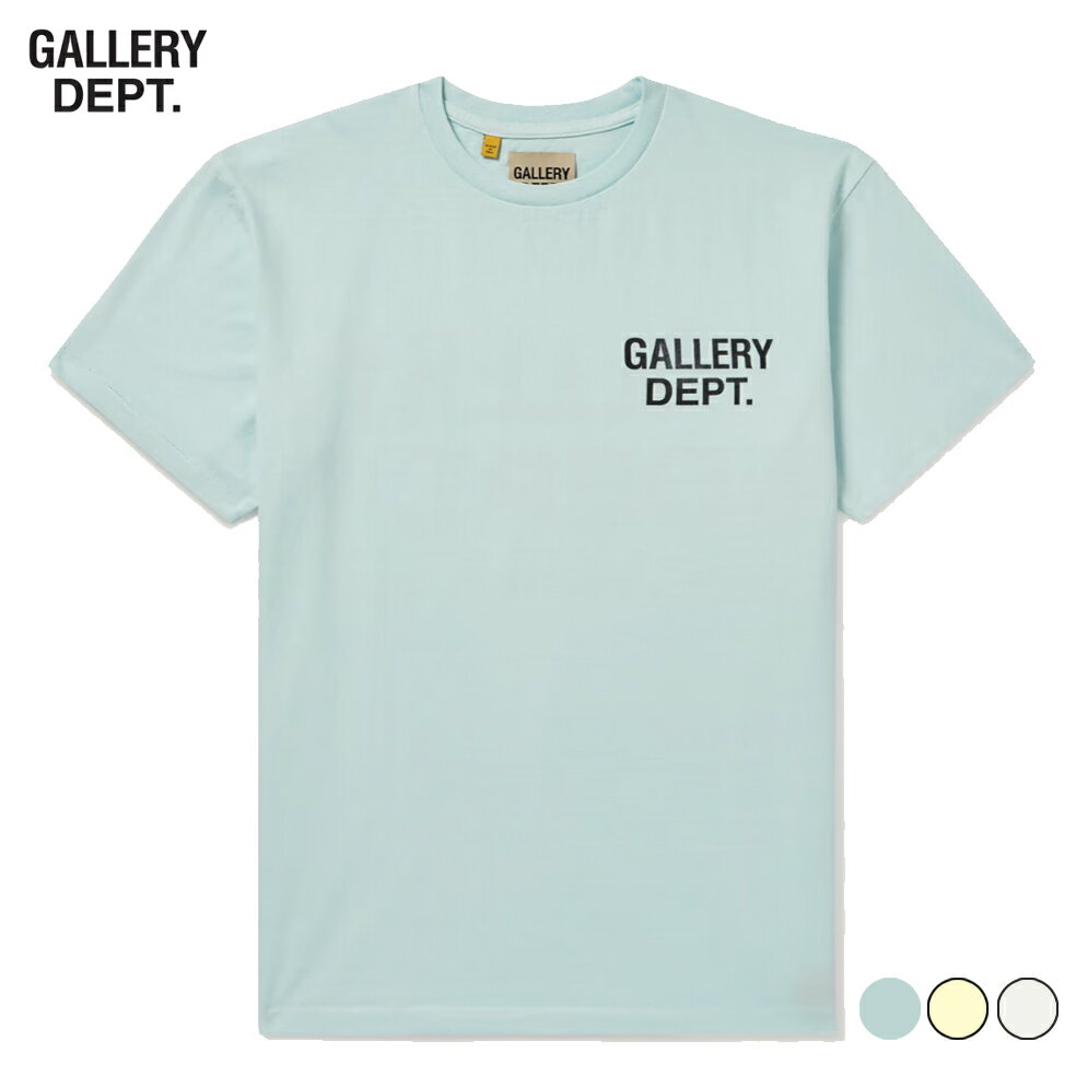 【3colors】GALLERY DEPT. Logo-Print Cotton-Jersey T-Shirt Blue,Ecru,White 2023AW ギャラリー デプト ロゴプリント コットンジャージー Tシャツ 2023年秋冬