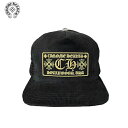 Chrome Hearts CH Hollywood Corduroy Trucker Hat Black/Gold クロムハーツ CH ハリウッド コーデュロイ トラッカー ハット ブラック/ゴールド