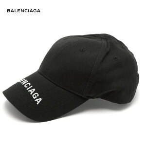 BALENCIAGA バレンシアガ 2018年春夏 Logo-embroidered cotton cap ブラック