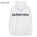 BALENCIAGA バレンシアガ `Printed cotton hoodie パーカー ホワイト トップス