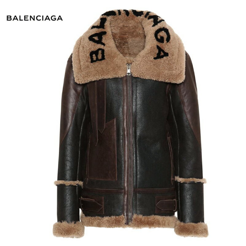 BALENCIAGA バレンシアガ Bombardier shearling jacket ボンバルディエ マロン ブラウン ジャケット アウター 2018-2019年秋冬