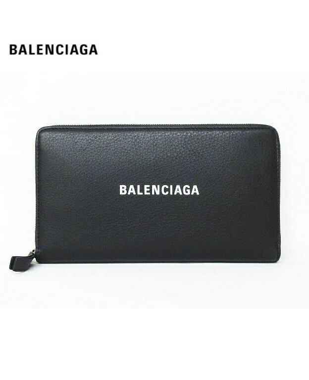 バレンシアガ 財布（レディース） BALENCIAGA Zip-around leather wallet Black 2018AW バレンシアガ レザー 長財布 ブラック 2018-2019年秋冬