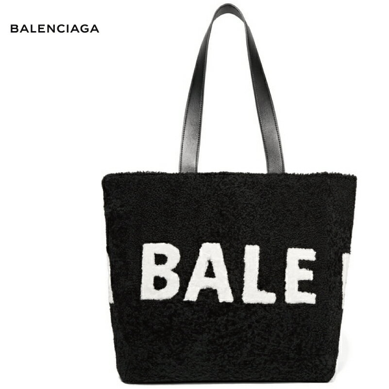 BALENCIAGA バレンシアガ Intarsia shearling shoulder bag バッグ ブラック 2018-2019年秋冬