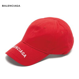BALENCIAGA バレンシアガ Logo-embroidered cotton cap 帽子 キャップ レッド 2018-2019年秋冬
