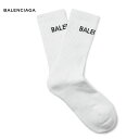 BALENCIAGA バレンシアガ Logo-Intarsia Stretch Cotton-Blend Socks ソックス 靴下 ホワイト 2018-2019年秋冬