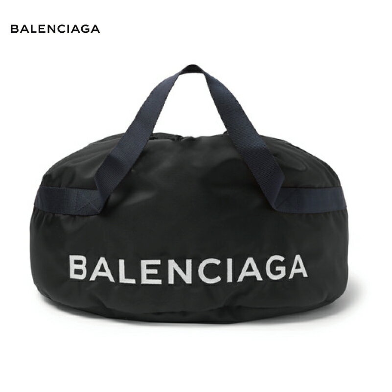 バレンシアガ バッグ レディース（売れ筋ランキング） BALENCIAGA バレンシアガ Logo-Embroidered Nylon Holdall バッグ ブラック 2018-2019年秋冬