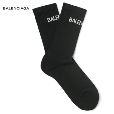 BALENCIAGA バレンシアガ Intarsia Stretch Cotton-Blend Socks メンズ ソックス 靴下 ブラック 2018-2019年秋冬