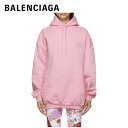 BALENCIAGA Medium fit vintage logo hoodie Pink 2021SS oVAK ~fBAtBbg re[WS t[fB[ p[J[ sN 2021Nt