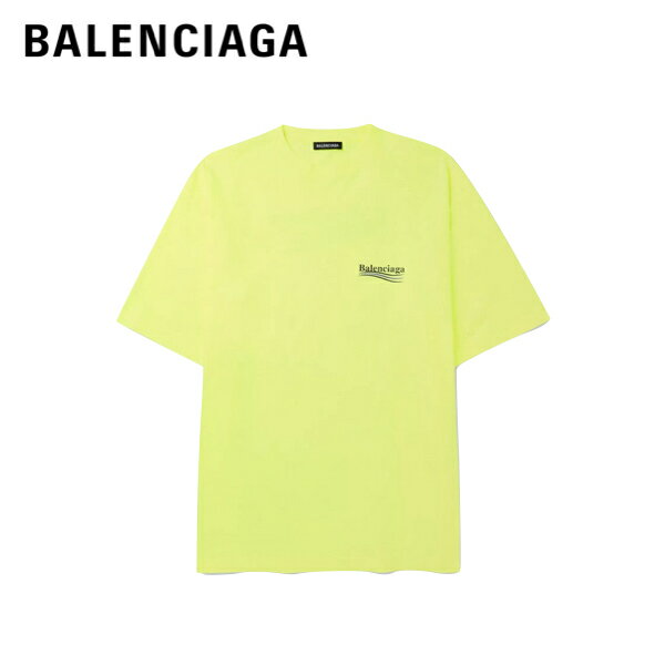 BALENCIAGA Logo-Print T-shirt Yellow 2021SS バレンシアガ ロゴプリント Tシャツ イエロー 2021年春夏