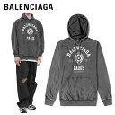 BALENCIAGA Versity logo oversized popover hoody Black 2022SS oVAK o[VeB S I[o[TCY |bvI[o[ t[fB[ ubN 2022Nt