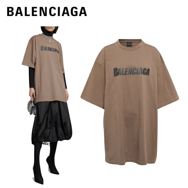 BALENCIAGA Oversized logo T-shirt Brown 2023SS バレンシアガ オーバーサイズ ロゴ ティーシャツ ブラウン 2023年春夏