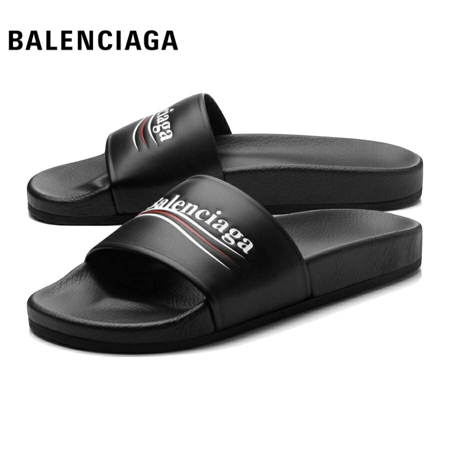 BALENCIAGA バレンシアガ シャワーサンダル ブラック/レッド