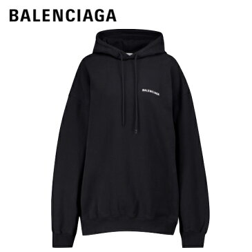 BALENCIAGA logo cotton jersey hoodie black tops 2021SS ー バレンシアガ ロゴ コットン ジャージ フーディー パーカー トップス ブラック 2021年春夏