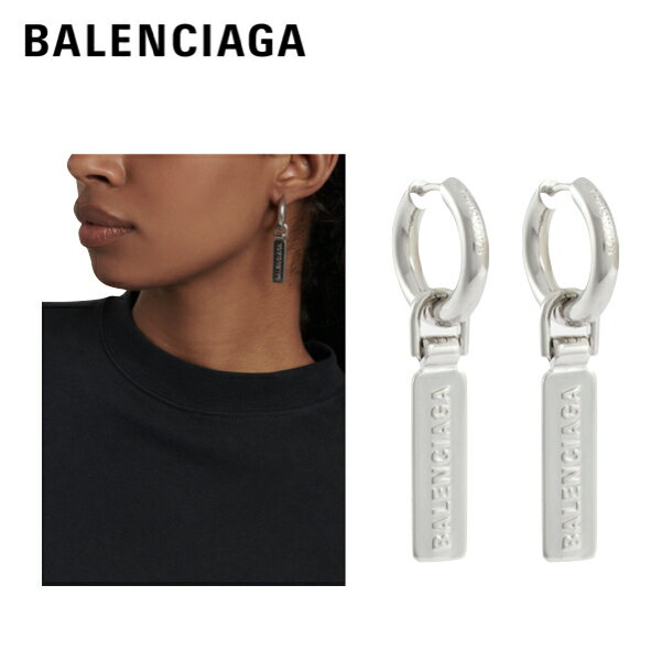 BALENCIAGA Skate Tag logo drop earrings 2023SS 