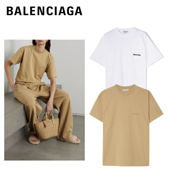 【2colors】BALENCIAGA Embroidered cotton-jerse