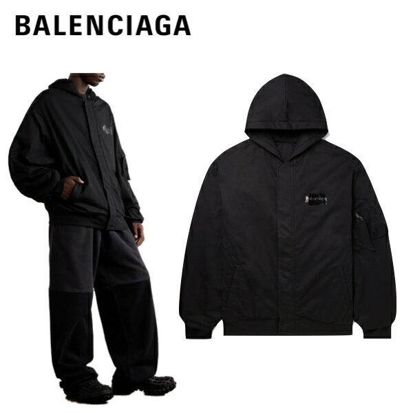 fashionplate㤨BALENCIAGA Oversized Padded Cotton-Jersey Hooded Bomber Jacket Black 2023AW Х󥷥 С ѥåꥳåȥ󥸥㡼 ադܥС㥱å ֥å 2023ǯߡפβǤʤ437,800ߤˤʤޤ