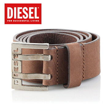 DIESEL ディーゼル 2016SS 2016年春夏新作 ベルト BIT ビット 牛革 レザー ロゴ バックル X03714 PR047 BROWN LEATHER