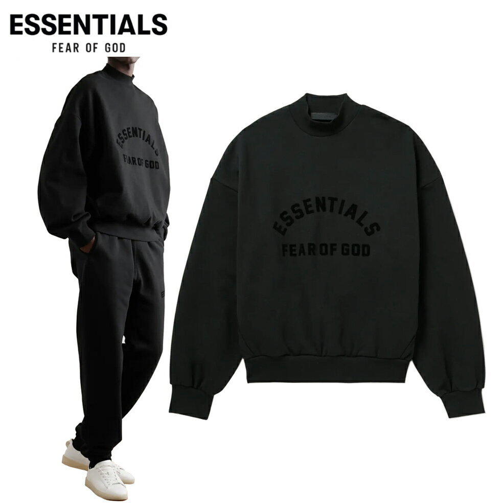 ESSENTIALS Logo-Appliqu?d Cotton-Blend Jersey Mock-Neck Sweatshirt Black 2023AW SAbvP Rbguh W[W bNlbN XEFbgVc 2023NH~