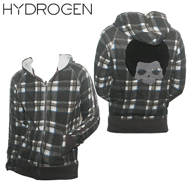 【22%OFF!!】[HYDROGEN]ハイドロゲン 2011-2012年秋冬新作 メンズジップアップパーカー アフロスカル