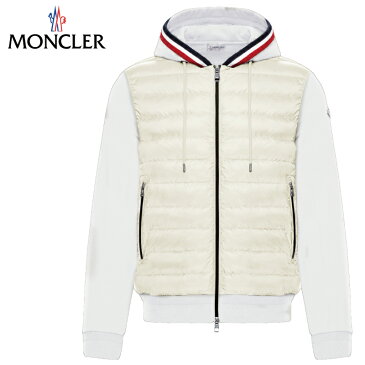 MONCLER モンクレール パッド入りスウェット パーカー メンズ ホワイト 2019-2020年秋冬 2019AW