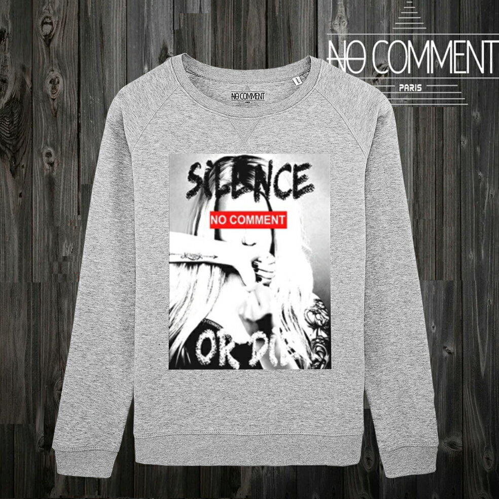 y3 colorszNO COMMENT PARIS Silence or die NCP337 Sweatshirt Top 2023SS m[Rg p 3J[ XEFbg gbvX 2023Nt