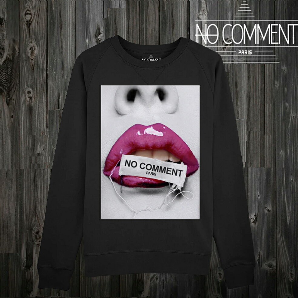 y3 colorszNO COMMENT PARIS label lips LTN193 Sweatshirt 2023SS m[Rg p XEFbg ubN zCg O[ 2023Nt