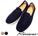 【2colors】Rivieras リビエラ メンズ レディース シューズ スウェード スリッポン BEIGE,DARK MARINE ベージュ ダークマリン