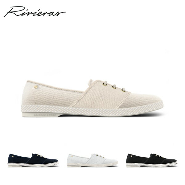 【4colors】Rivieras RAFFIA SLIP ON Cotton canvas Lace Canvas Beige,Lace Canvas Navy,Lace Canvas White,Lace Canvas Black スリッポン コットンキャンバス2023SS