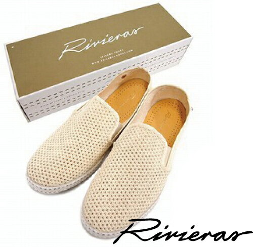 Rivieras リビエラ メンズ シューズ メッシュスリッポン BEIGE