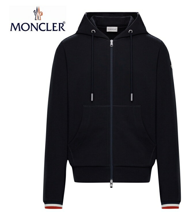 MONCLER Cotton Sweat Hoodie Dark Blue Mens 2020SS モンクレール コットンスウェット パーカー ダークブルー メンズ 2020年春夏