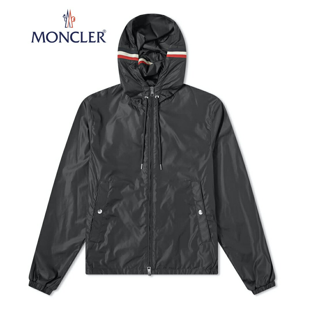 モンクレール MONCLER GRIMPEURS ZIP HOODED WINDBREAKER Jacket Outer Black Noir Mens 2020SS モンクレール ジャケット アウター ウィンドブレーカー ブラック メンズ 2020年春夏新作