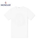 海外限定 日本未入荷モデル MONCLER Large Outline Logo Tee Mens White 2020SS T-shirt モンクレール ラージ アウトライン ロゴ ティー ホワイト メンズ 2020年春夏