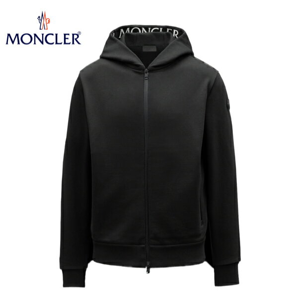 MONCLER Hooded Zipper Hoodie Black Mens 2021AW モンクレール スウェット フーディー ブラック メンズ 2021-2022年秋冬