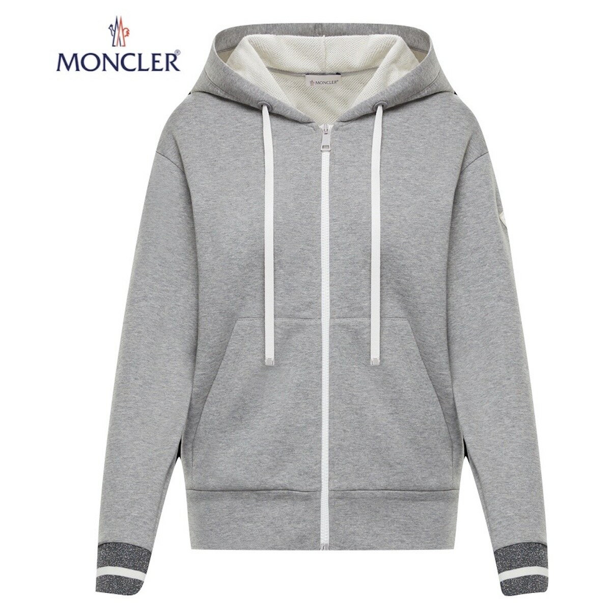 【海外限定・国内未入荷モデル】MONCLER Zipper CARDIGAN Hoodie Gris Women 2020SS モンクレール ジップカーディガン パーカー グレー レディース 2020年春夏新作