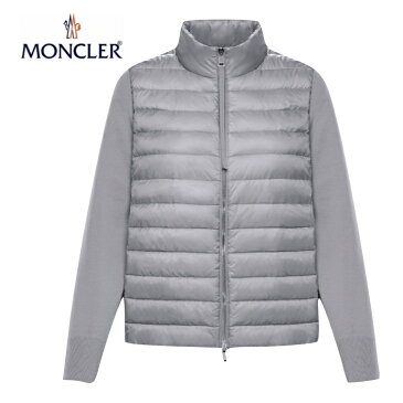 【海外限定・日本未入荷カラー】MONCLER PADDED PULLOVER Gris Gray Ladys Cardigan 2020SS モンクレール パッド入りセーター グレー レディース カーディガン 2020年春夏