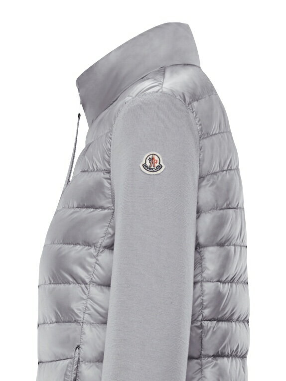 【海外限定・日本未入荷カラー】MONCLER PADDED PULLOVER Gris Gray Ladys Cardigan 2020SS モンクレール パッド入りセーター グレー レディース カーディガン 2020年春夏