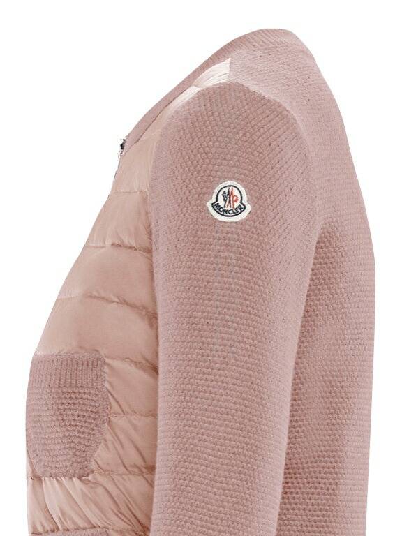 【海外限定・国内未入荷カラー】MONCLER モンクレール KNIT CREWNECK CARDIGAN ニット クルーネック カーディガン Ladys レディース Rose Pink ピンク 2019-2020年秋冬新作