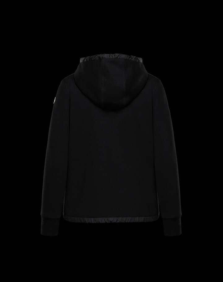 【海外限定・国内未入荷モデル】MONCLER モンクレール HOODED CARDIGAN フード付き カーディガン Ladys レディース Noir Black ブラック 2019-2020年秋冬新作