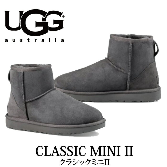 UGG アグ 2017-2018年秋冬新作 CLASSIC MINI II クラシックミニ 1016222 グレー ショートブーツ レディース シープスキン