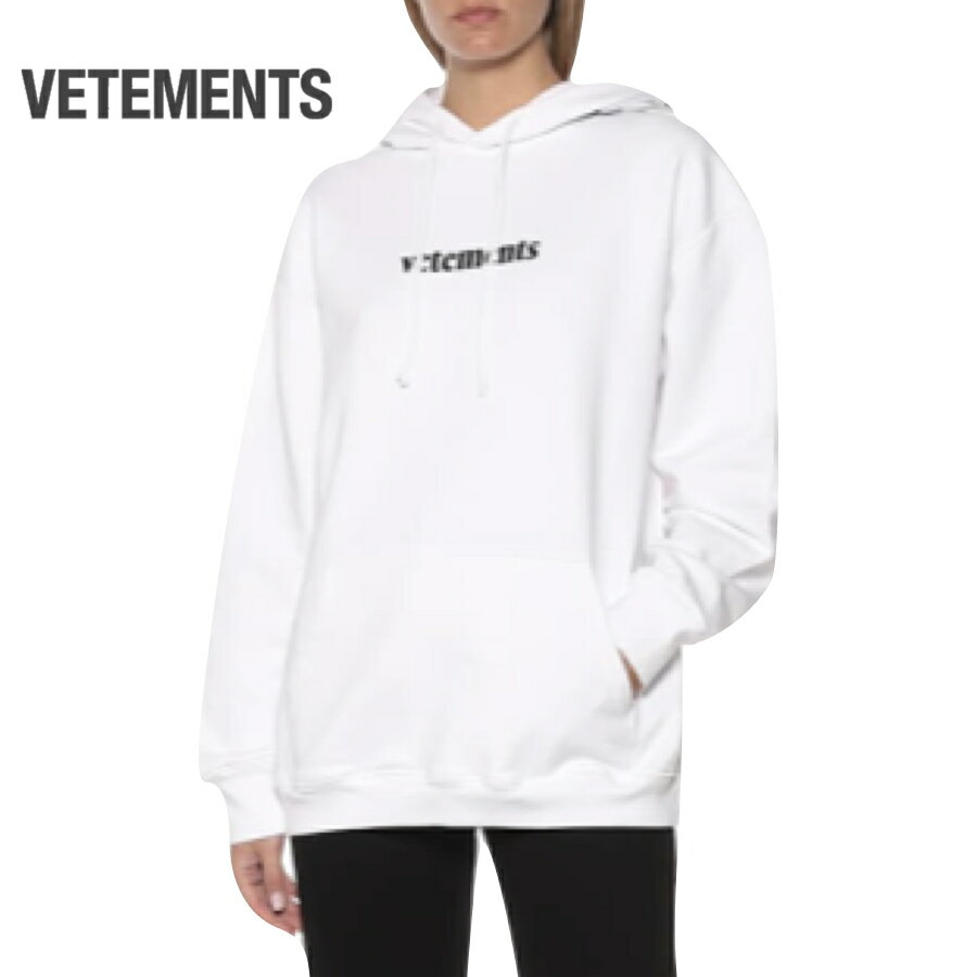 Vetements ヴェトモン ロゴ パーカー トップス レディース ホワイト 2020ss