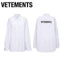 VETEMENTS Oversized Cotton Poplin Shirt White Ladys Tops 2020SS ヴェトモン オーバーサイズ コットン ポプリンシャツ ホワイト レディーストップス 2020年春夏