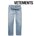 Vetements ヴェトモン 2017-2018年秋冬新作 Levi 039 s Embroidered Distressed Denim Jeans ジーンズ デニム メンズ ボトムス