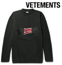 Vetements ヴェトモン 2017-2018年秋冬新作 Embroidered Loopback Cotton-Blend Jersey Sweatshirt メンズ スウェット トップス